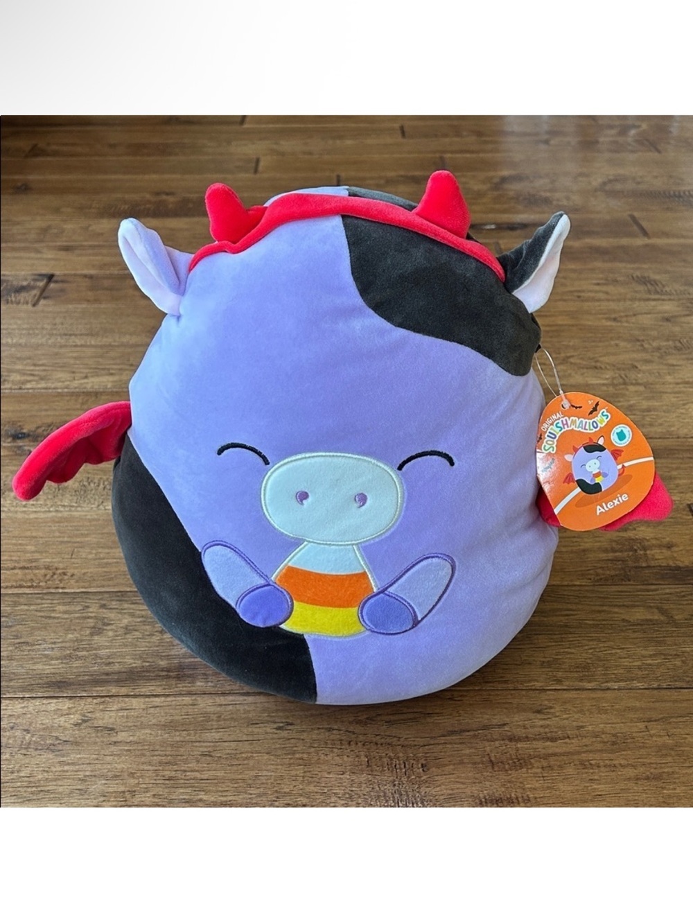 Squishmallows KellyToy Devil Alexie Halloween Squad Cow Stuffy Plushie NWT
